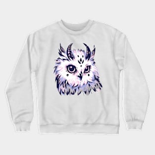 Cute owl with horns Crewneck Sweatshirt